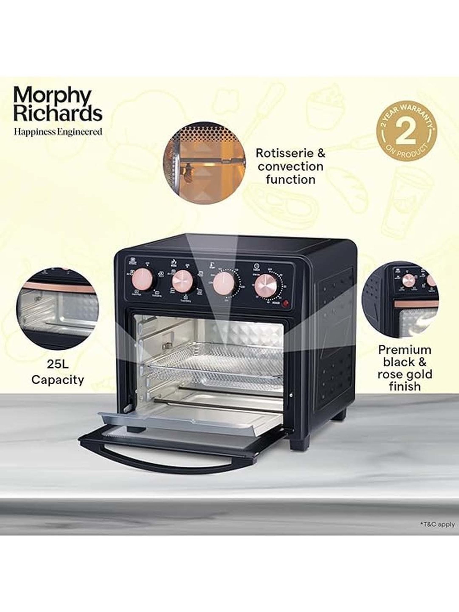 Prestige Nutrifry Black Plastic Electric Digital Touch Airfryer 4.5L