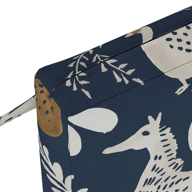 18" x 18" Outdoor Seat Cushion Hatfield Fauna Indigo - Skyline Furniture