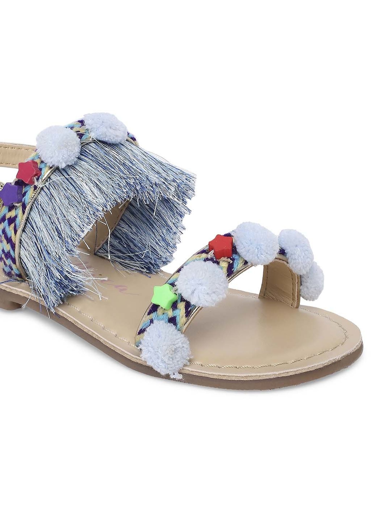 Aria Nica Kids FAIRY Blue & White Casual Sandals