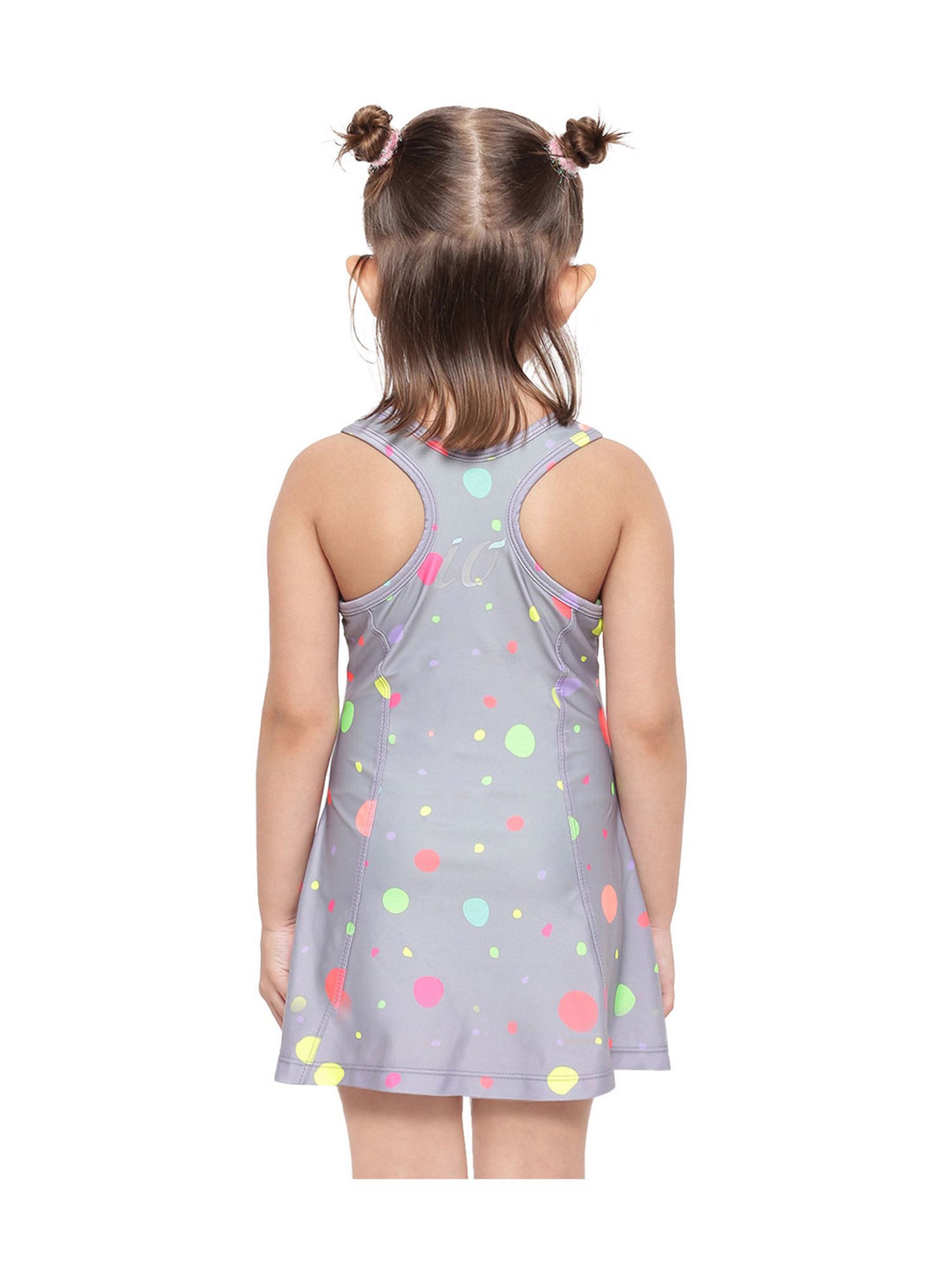 IO Kids Grey Printed Dress