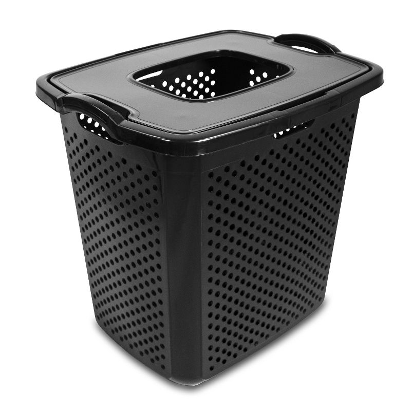 2.5 XL Bushel Lidded Hamper Black - Room Essentials™