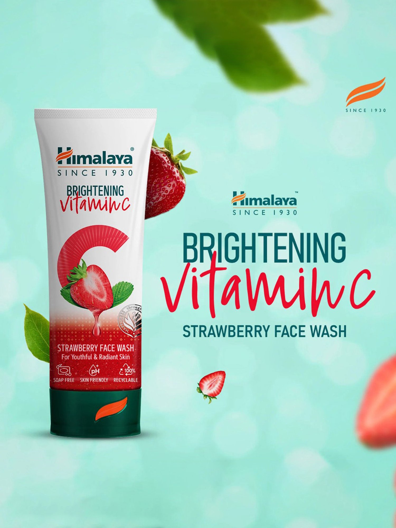 Himalaya Brightening Vitamin C Strawberry Face Wash - 100 ml