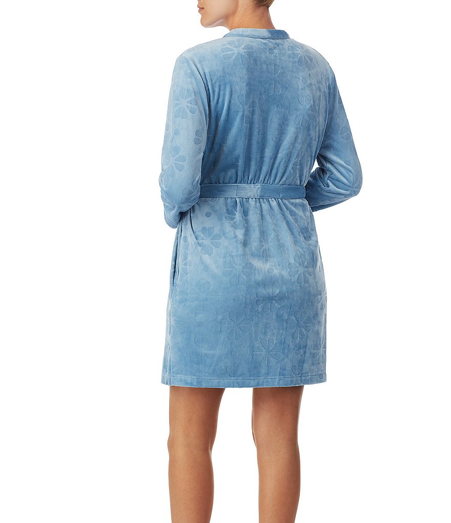 Lauren Ralph Lauren Paisley Print Satin Short Wrap Robe