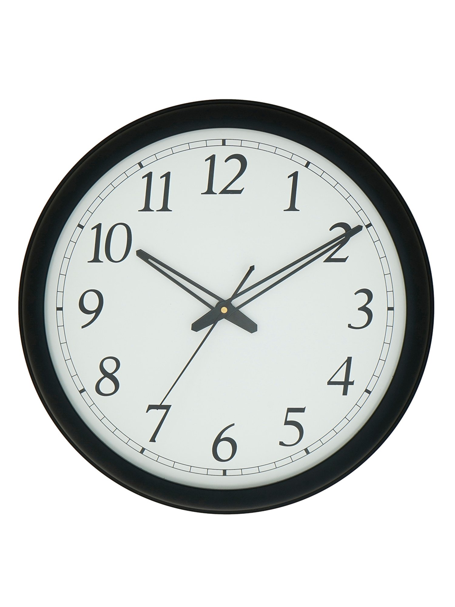 CHRONIKLE Round Black Wood Wall Clock