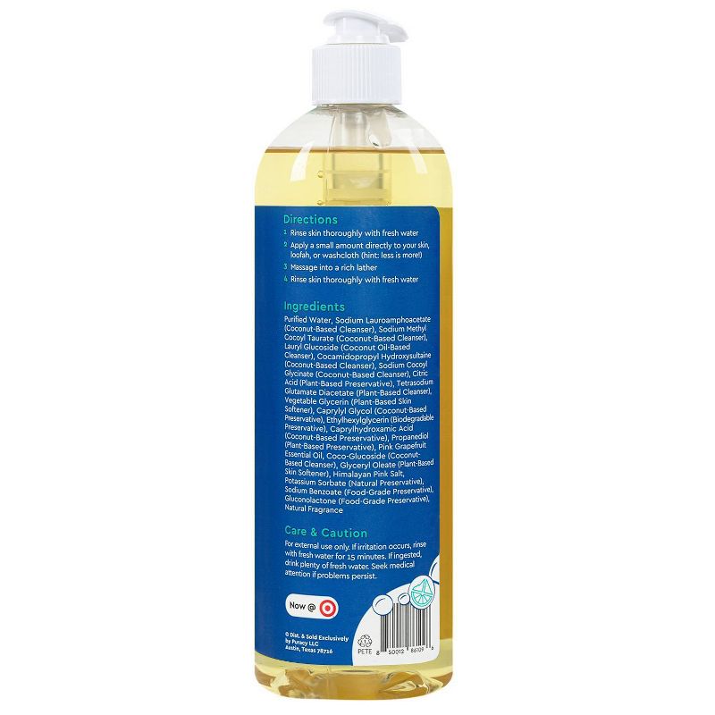 Puracy Citrus & Sea Salt Natural Body Wash Shower Gel - 16 fl oz