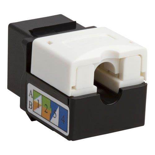 (Pack of 25) Keystone Punch Down Jack Cat-5e RJ-45 - Black