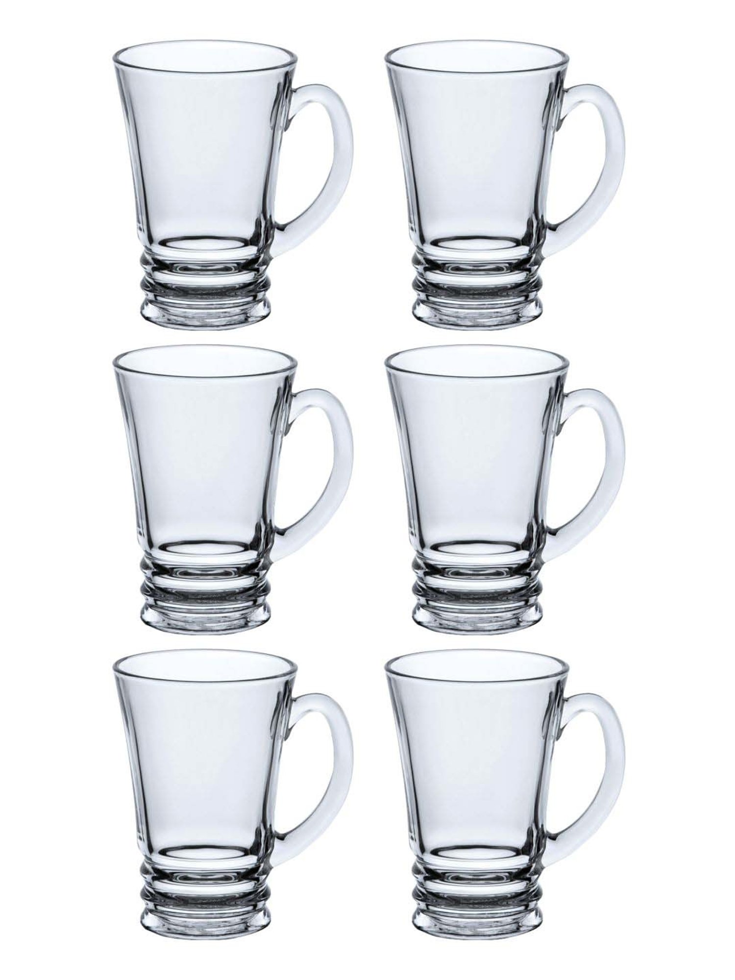 Goodhomes Transparent Glass Coffee Mug (0.22 L) - Set of 6
