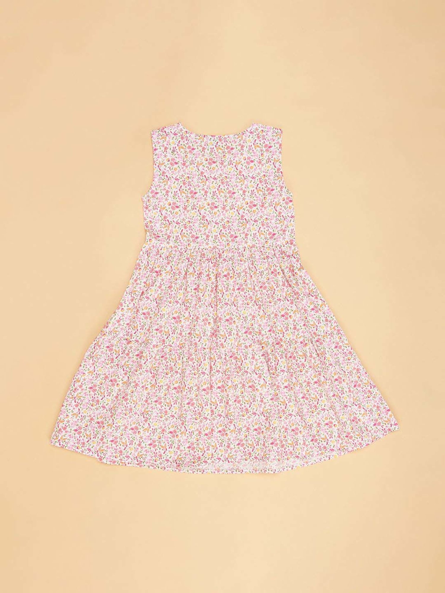 YU by Pantaloons Kids Pink Floral Print Dress