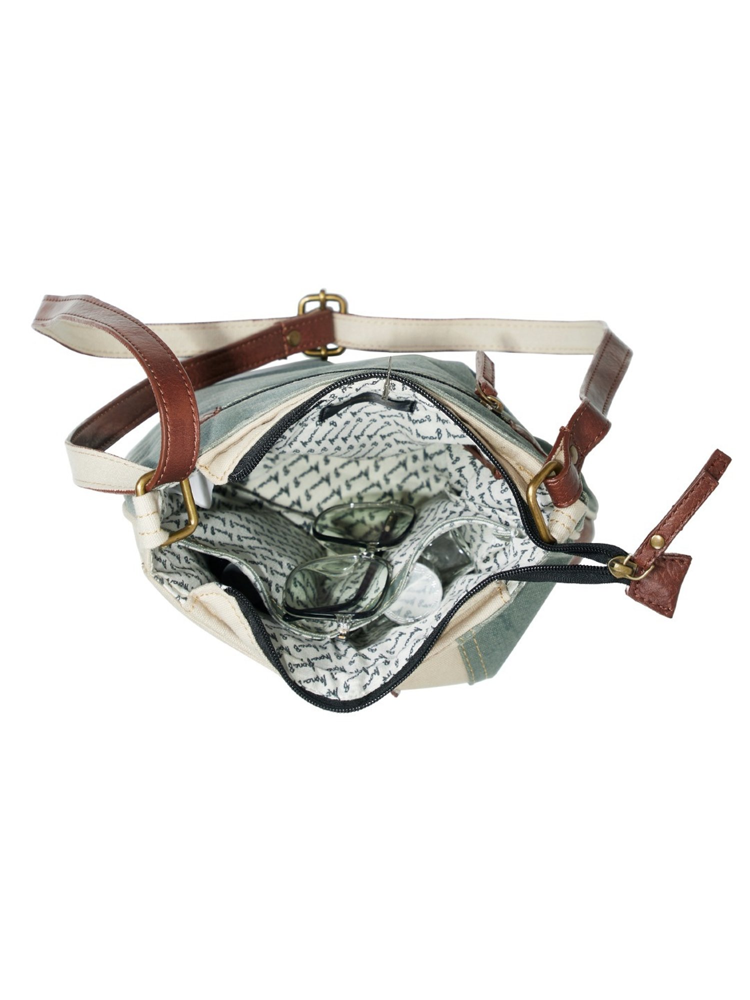 Mona B Beige Medium Cross Body Bag