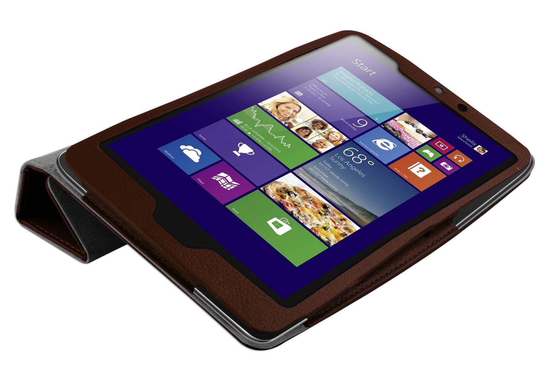 Hellfire Trading Magnetic PU Leather Case Cover for Lenovo IdeaTab Miix 2 8" - Hot Pink