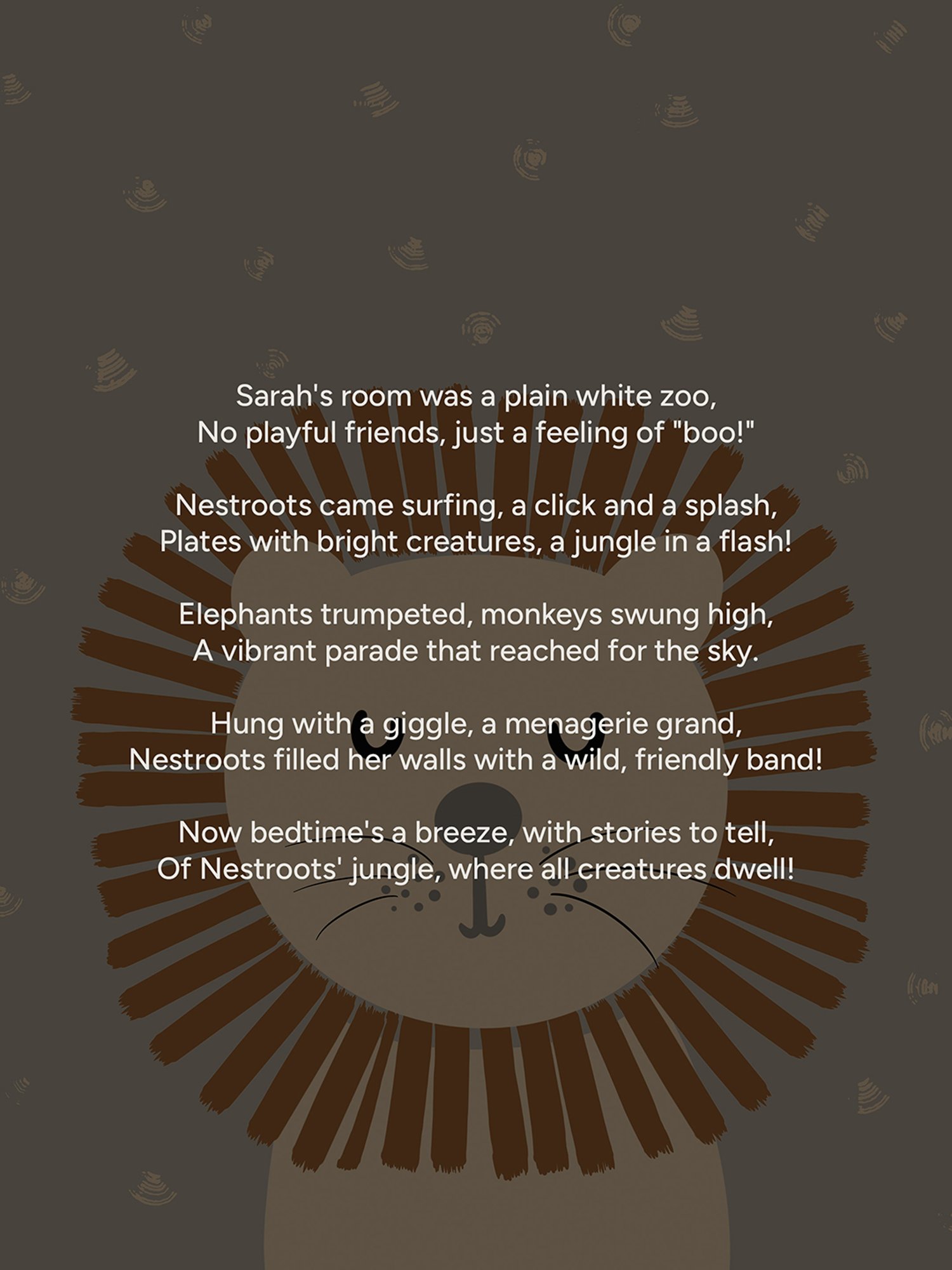 Nestroots Colorful Companions Grey Porcelain Decorative Wall Plate