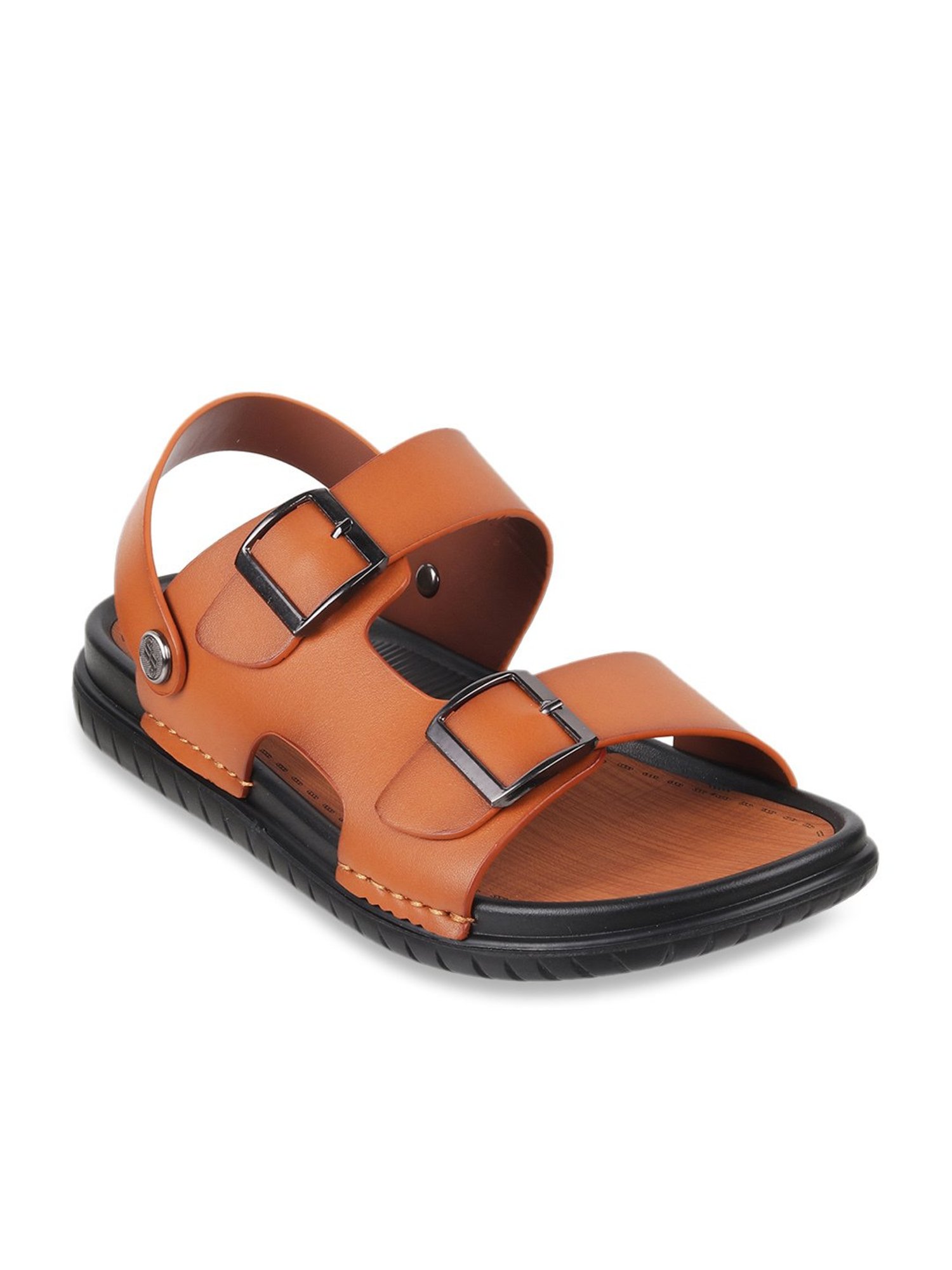 J. Fontini by Mochi Men's Tan Back Strap Sandals
