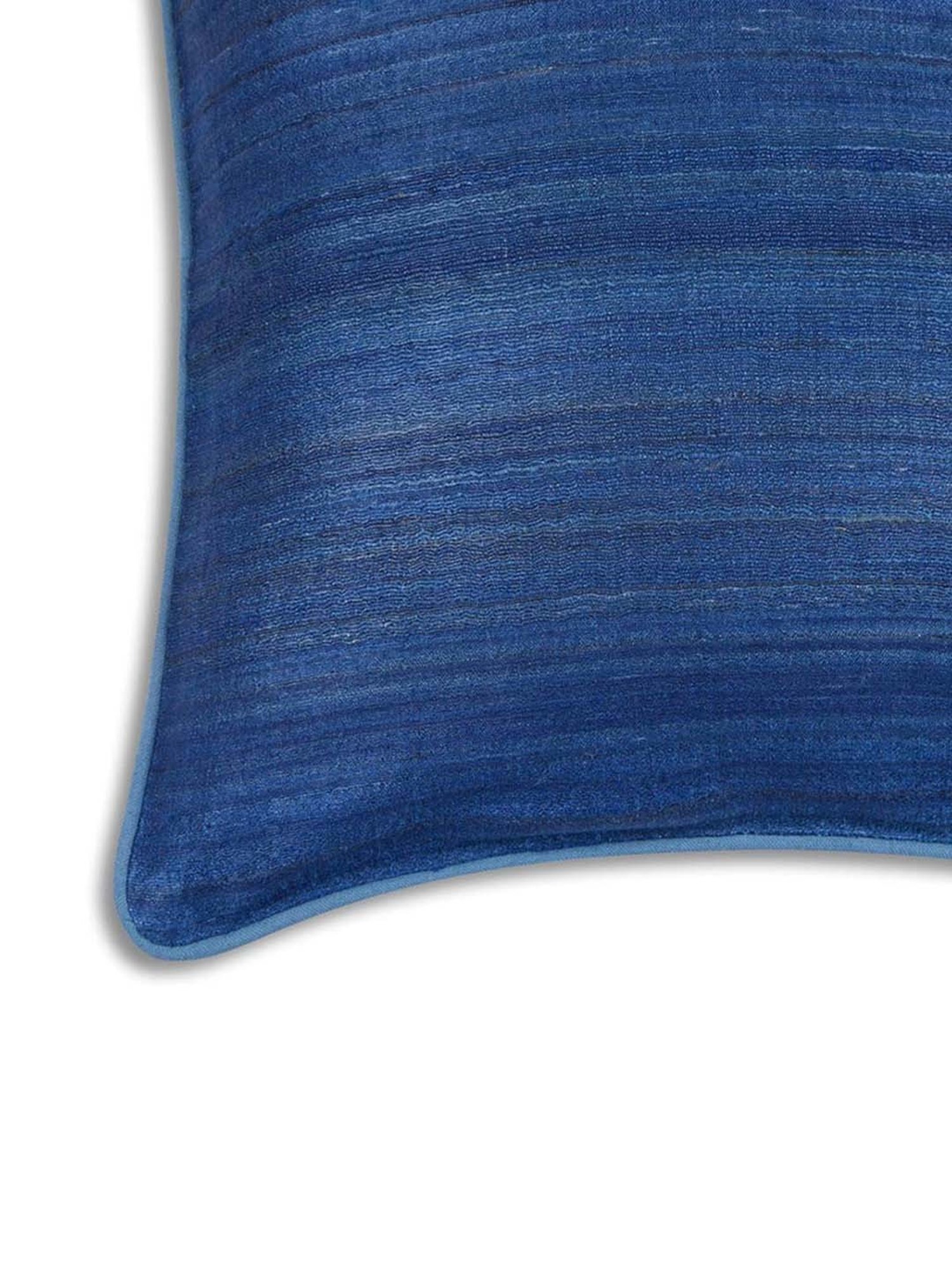Fabindia Deeva -Tasar Blue Silk Cushion Cover