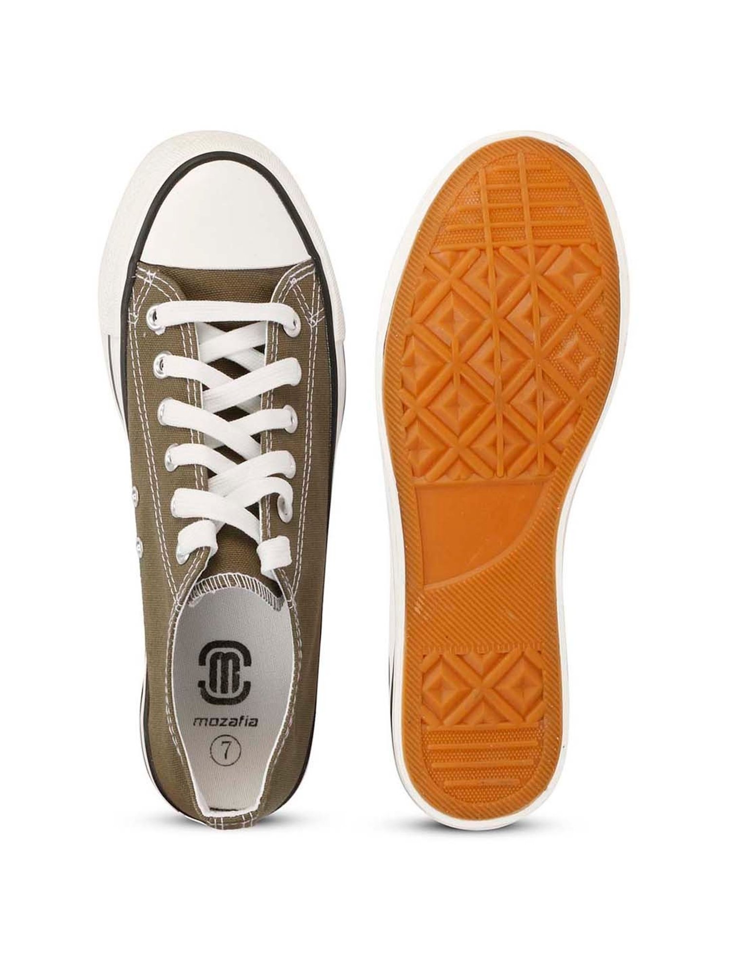 Mozafia Men's Army Green Casual Sneakers