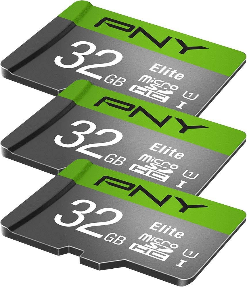 PNY 32GB Elite Class 10 U1 MicroSDHC Flash Memory Card 3-Pack 32GB 3-Pack