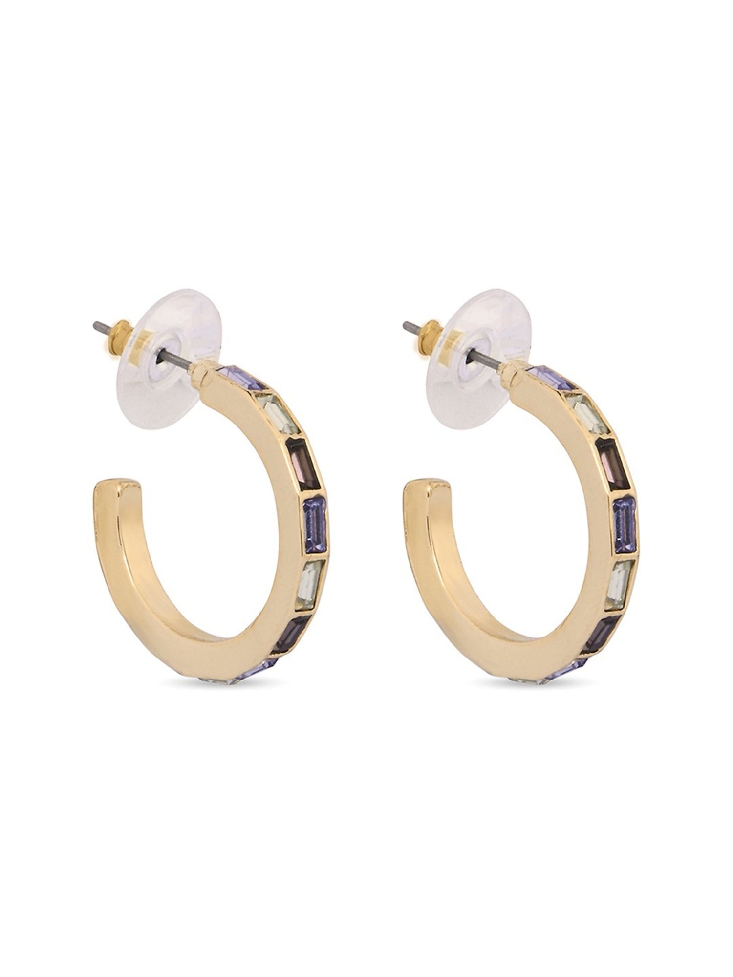 Accessorize London Medium Gem Hoop Earrings