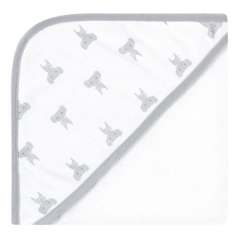 Hudson Baby Unisex Baby Cotton Rich Hooded Towels, Modern Elephant, One Size