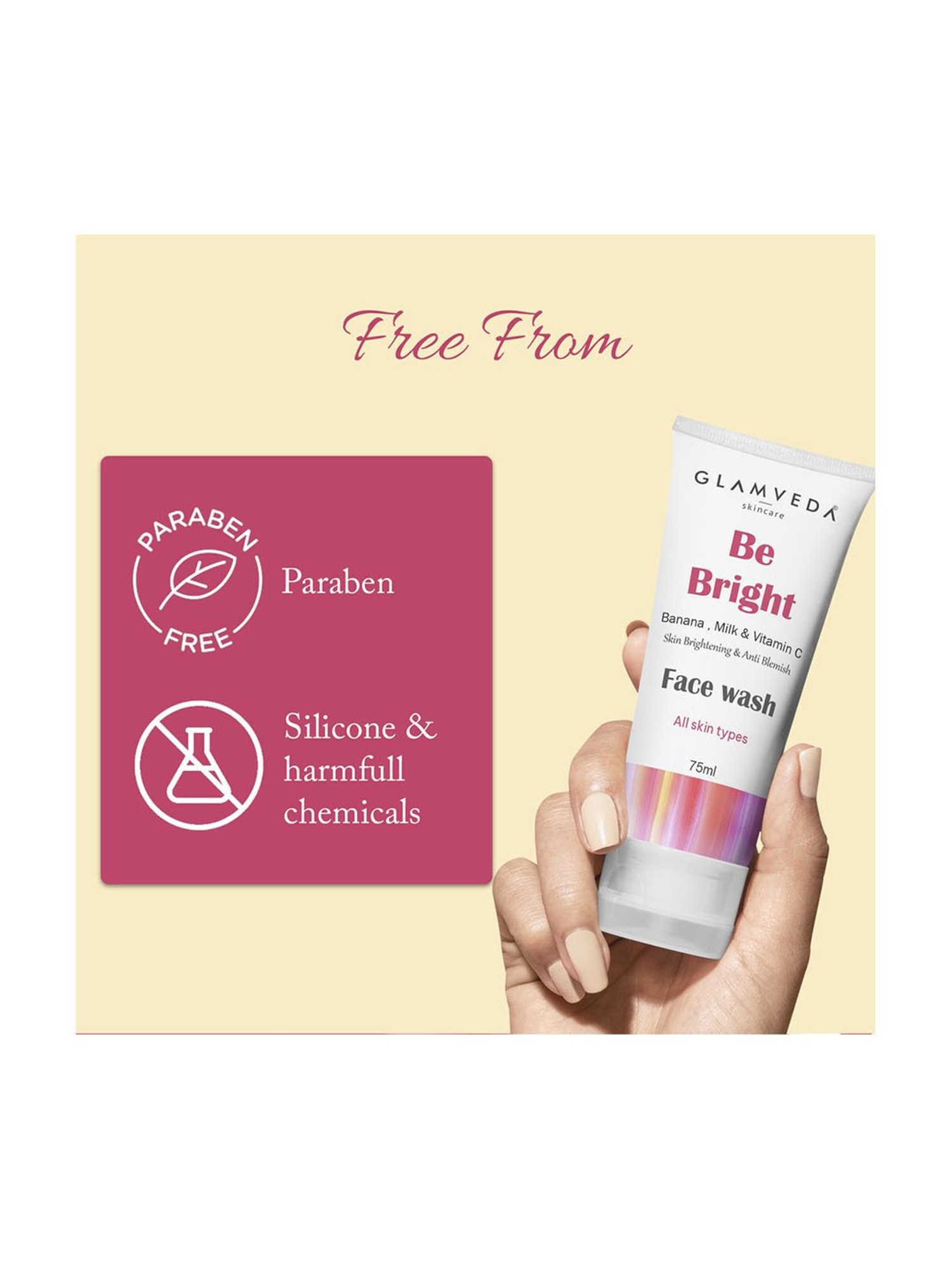 Glamveda Be Bright Skin Brightening and Anti Blemish Face Wash - 75 ml