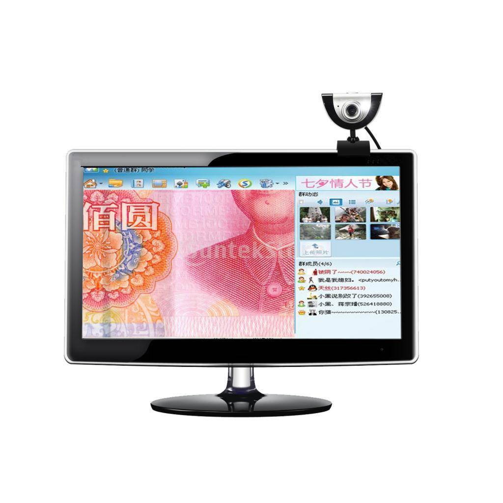 PC Video Record HD Night Vision Webcam Web Camera with Mic for Computer