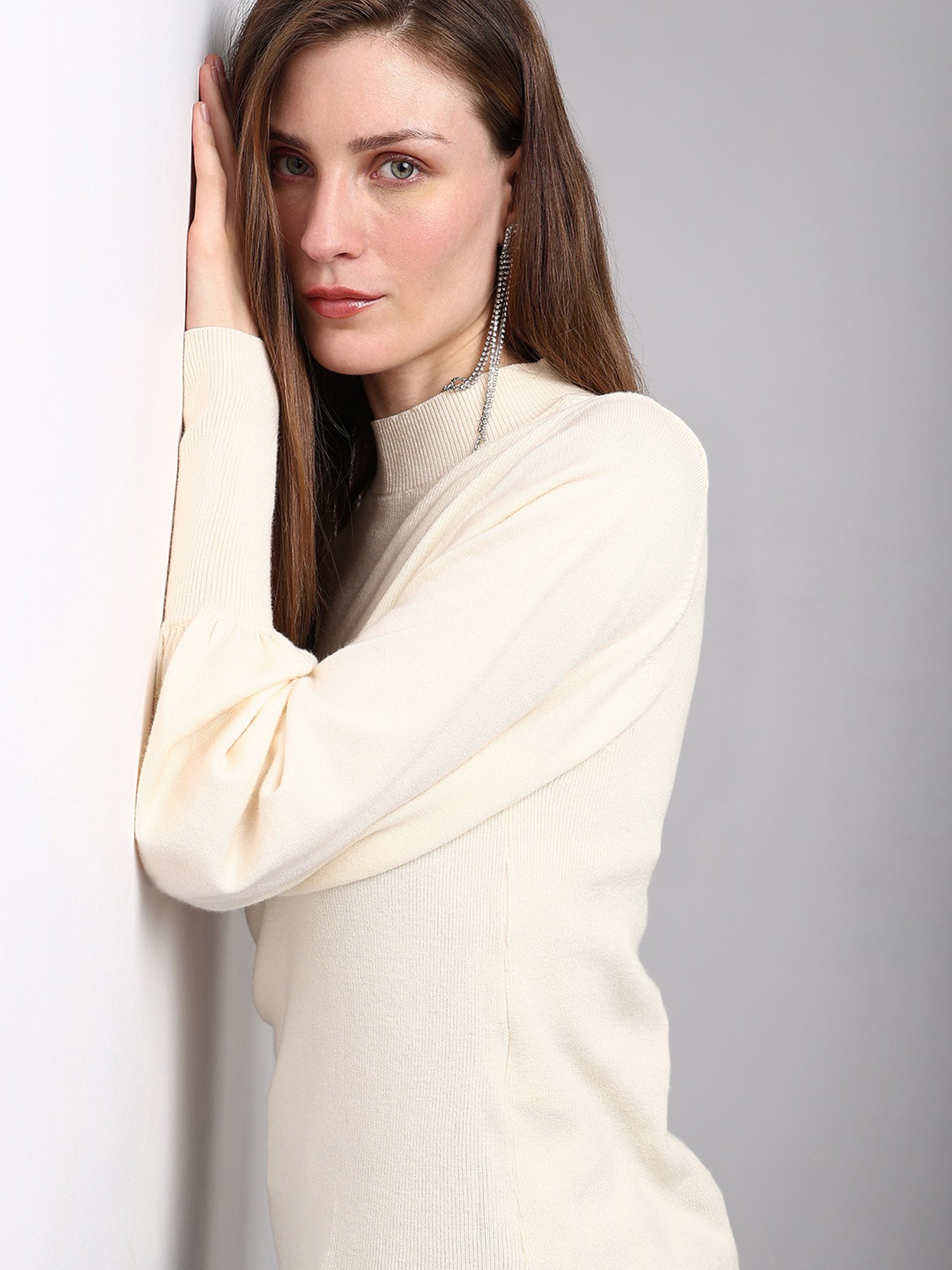 Vero Moda Off White Regular Fit Pullover