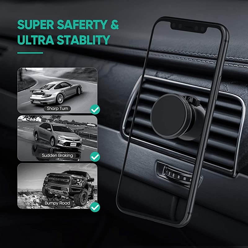 Car Phone Mount, Adjustable Phone Stand for Car,Compatible with iPhone 12/11 Pro Max XS Max XR X 8 7 6S Plus SE 2020 12 Mini,Samsung Galaxy