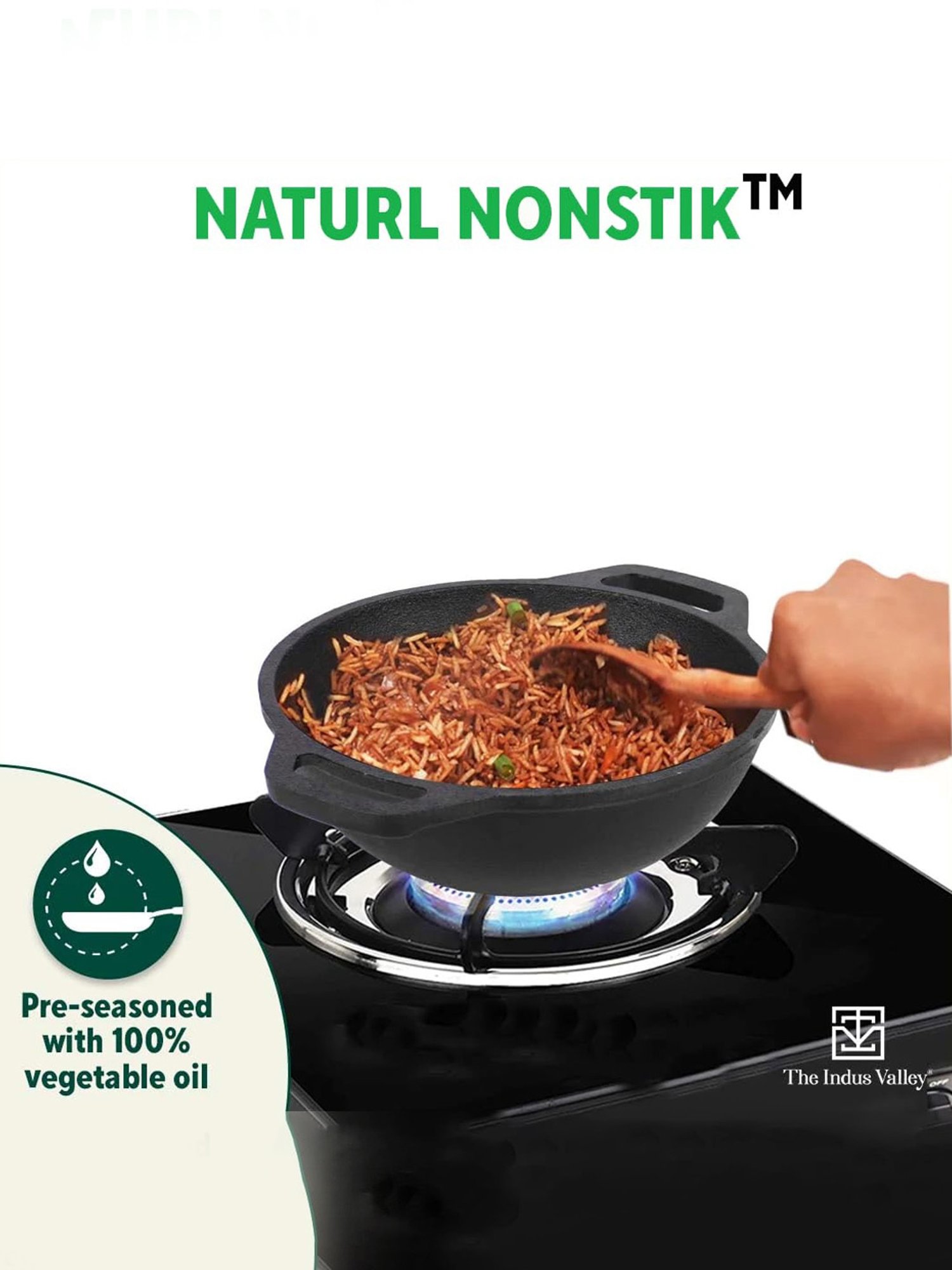 ALLO Silver Stainless Steel Induction Friendly Triply Kadhai (3 L)