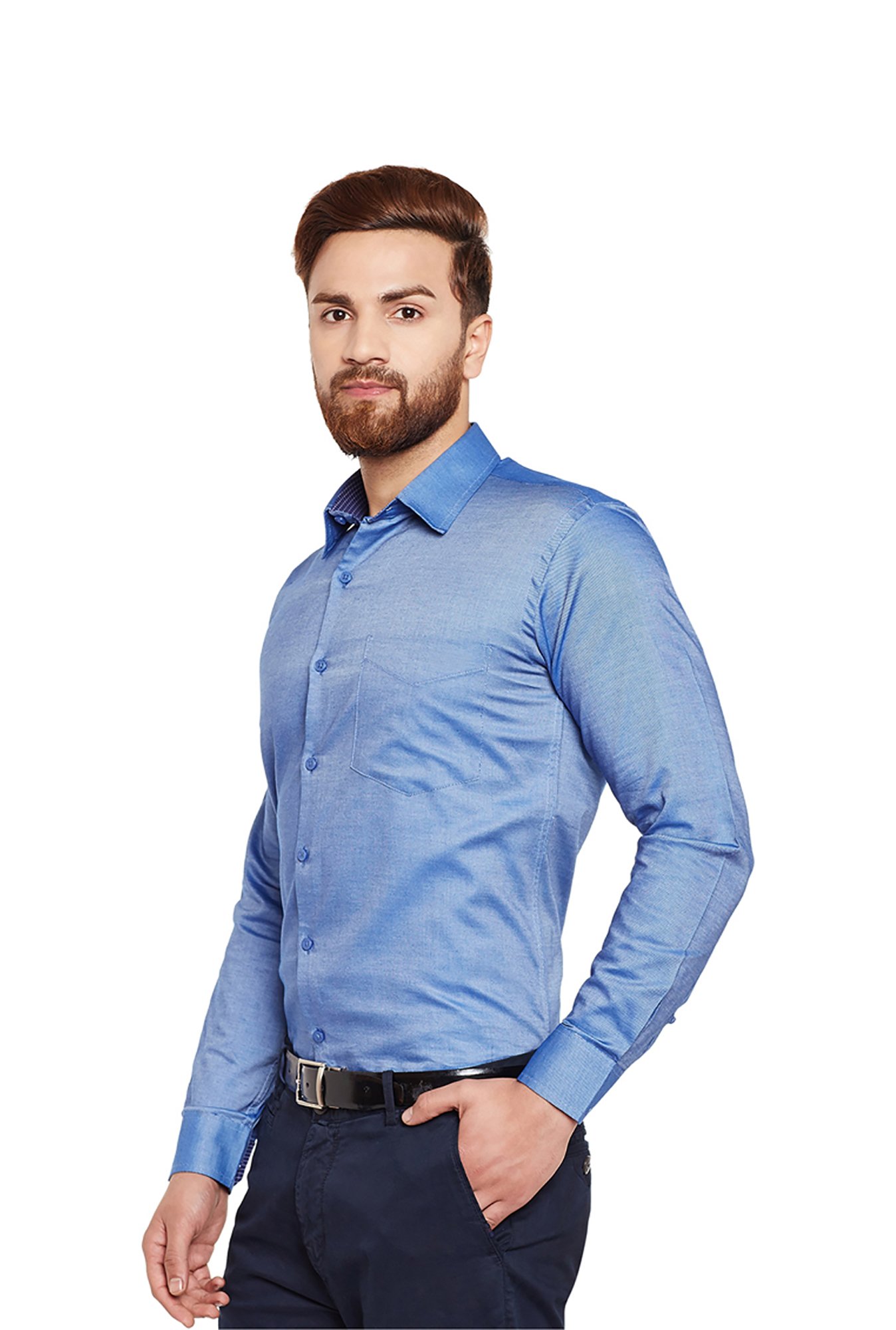 Hancock Blue Slim Fit Shirt