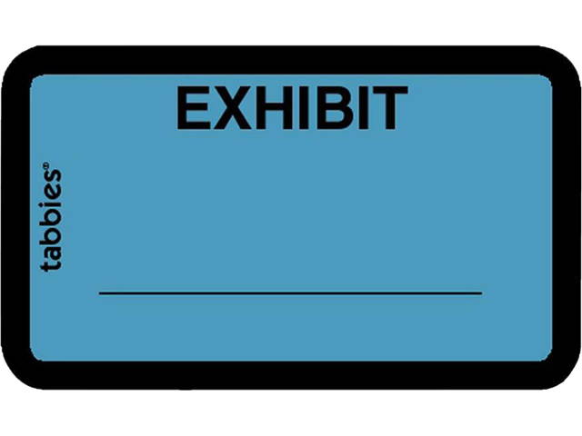 Tabbies Color-coded Legal Exhibit Labels