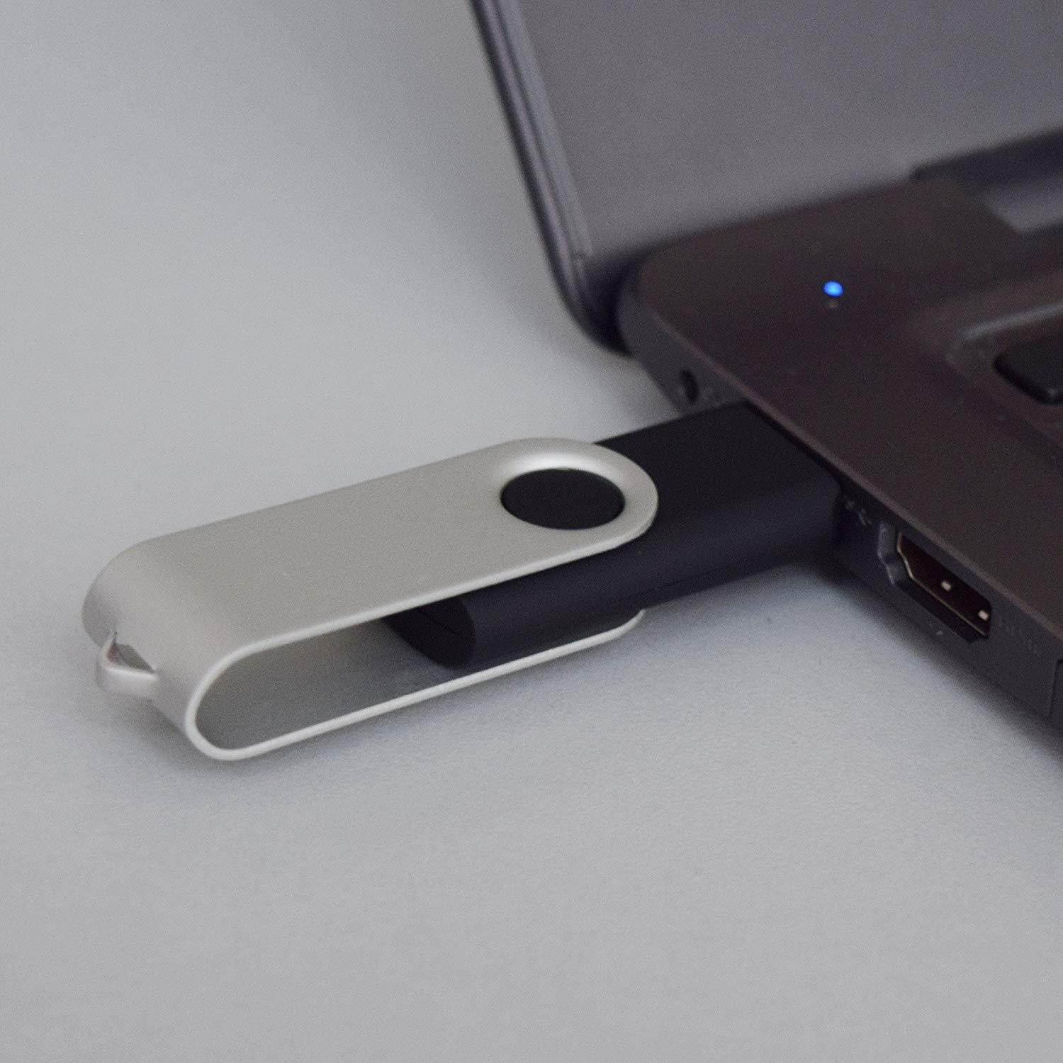 VICFUN 10 Pack 32GB USB Flash Drive 32GB USB Memory Stick 10pcs USB 2.0 Half Blue/Half Black