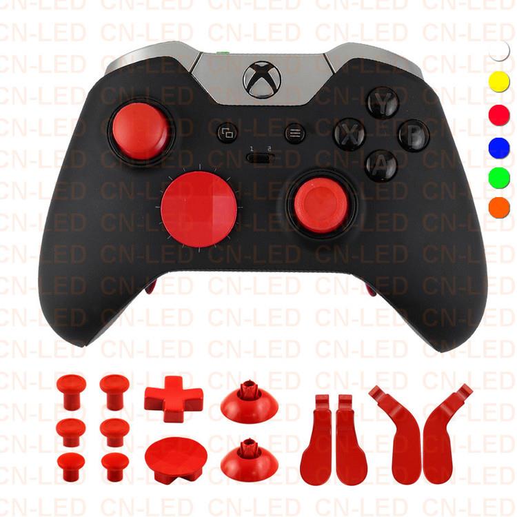 Metal Alloy Bumper Trigger Button Set for XBOX One Elite Controller with Open Tool - RED