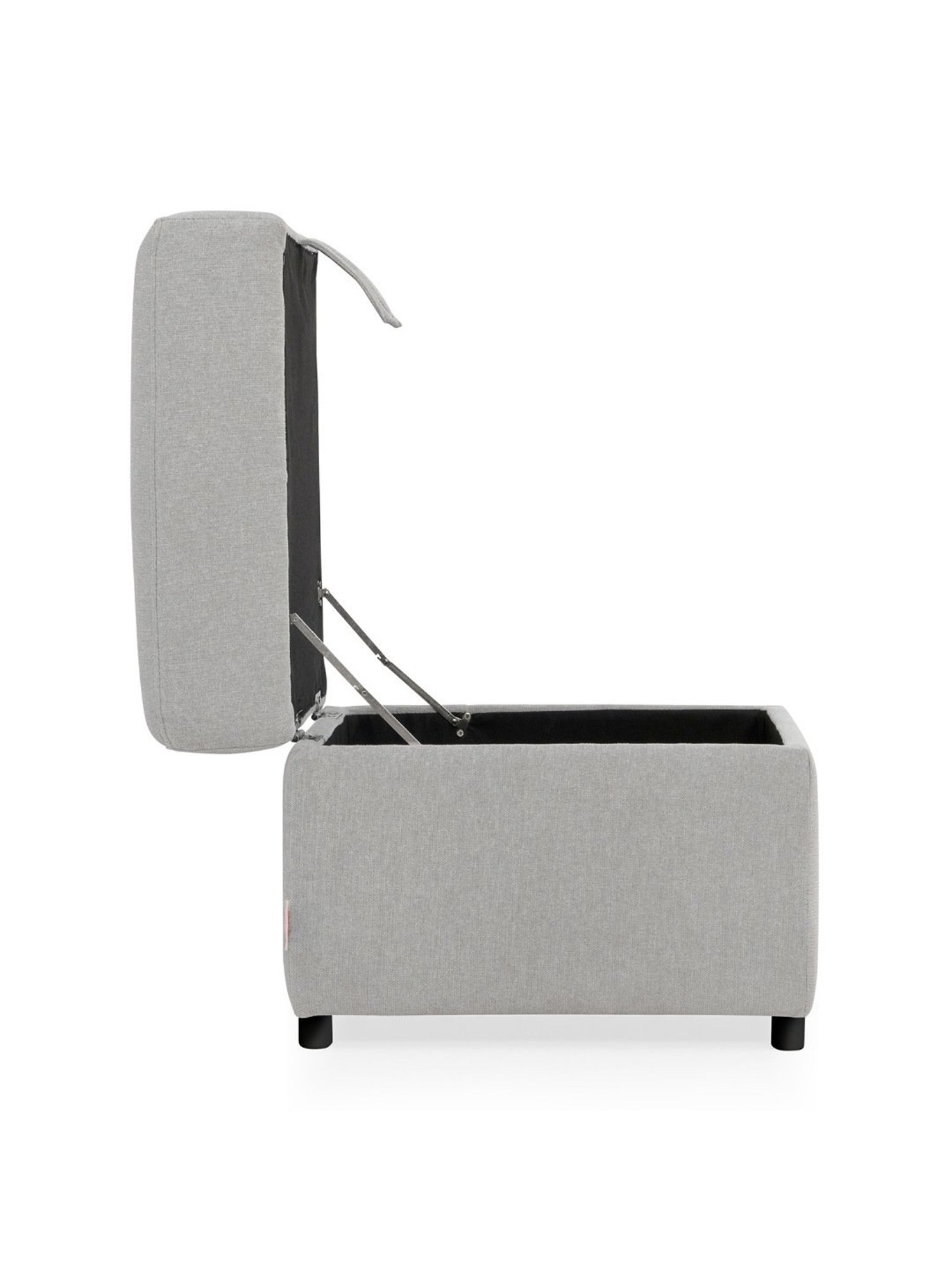 Duroflex Zivo Plus Grey Solid Wood Ottoman