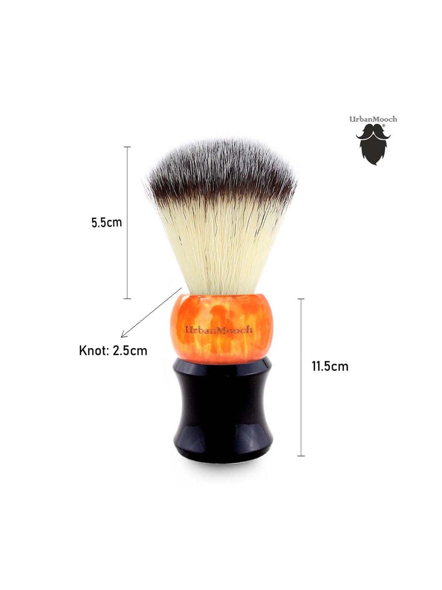 UrbanMooch Resin Shaving Brush with Absorbent Bristles & Long Handle