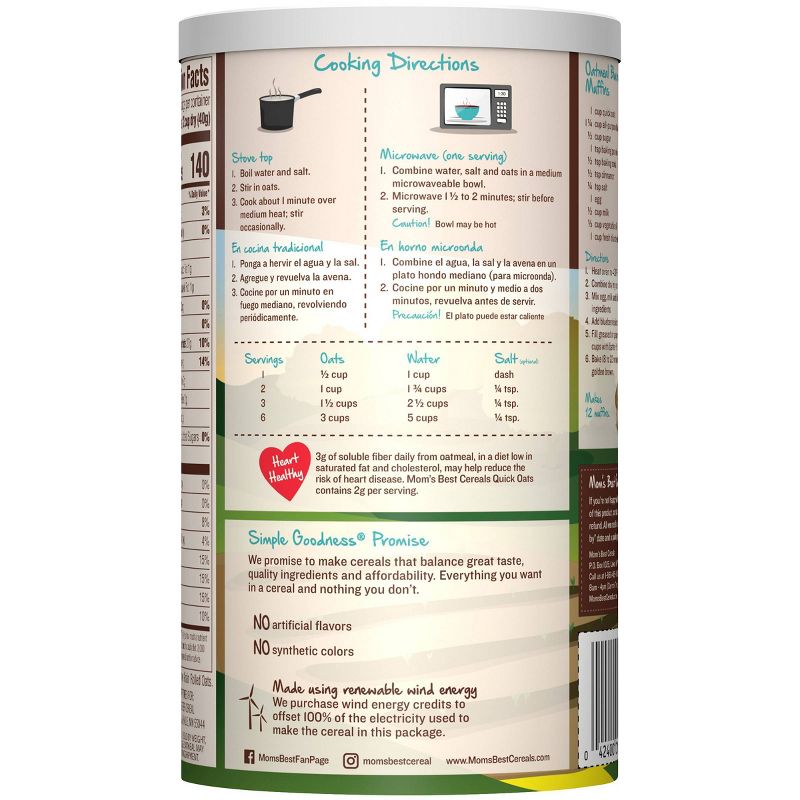 Mom's Best Rolled Oatmeal - 16oz