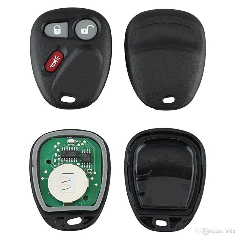 Pair Keyless Entry Key Fob Replacement for LHJ0Remote Control Key Fits for Chevrolet Silverado Equinos Suburban 2003-2006,for Cadillac Escalade 2003-2006,Fits GMC Yukon 2003-2006