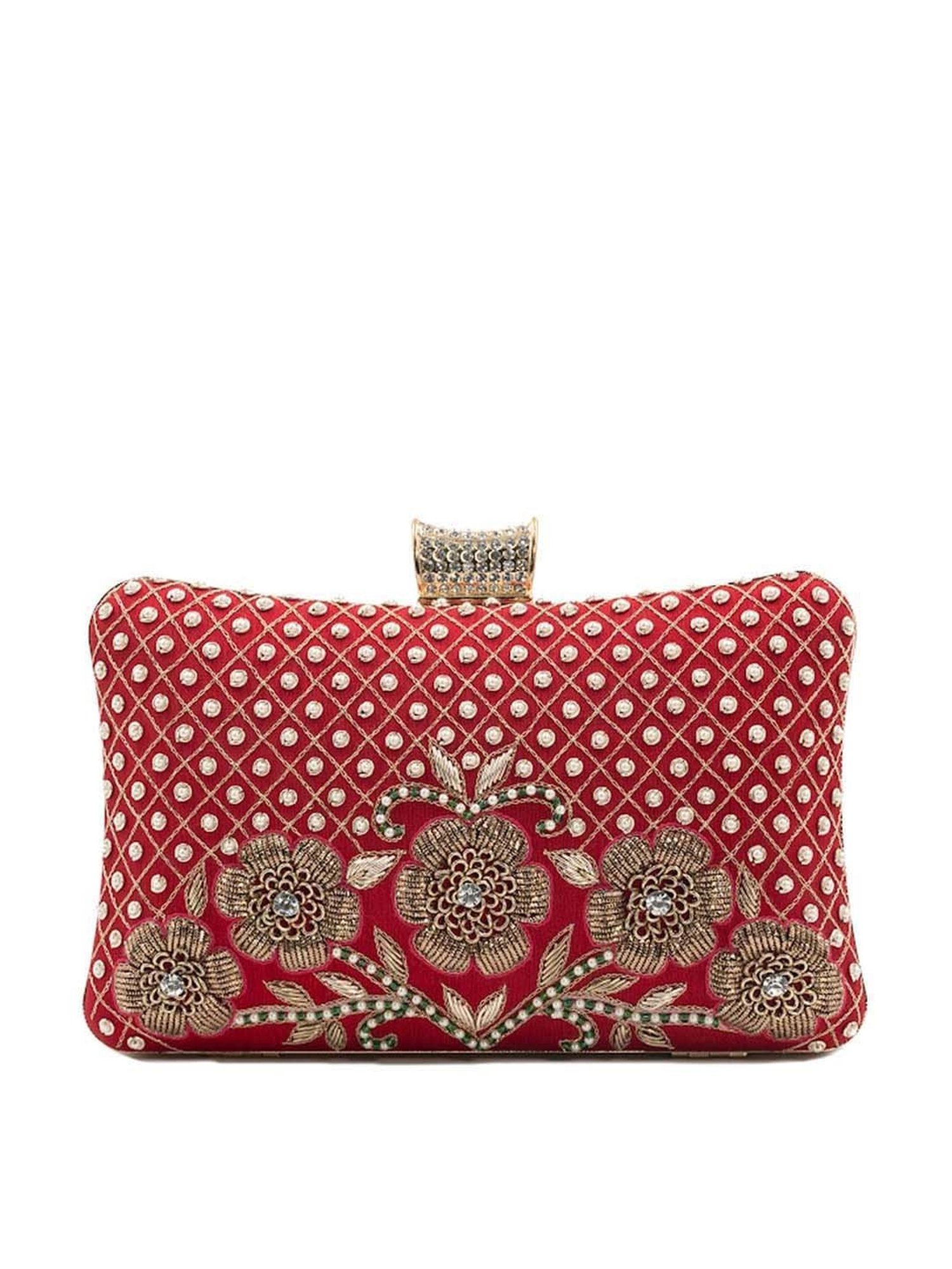 Sugarcrush Red Embellished Clutch