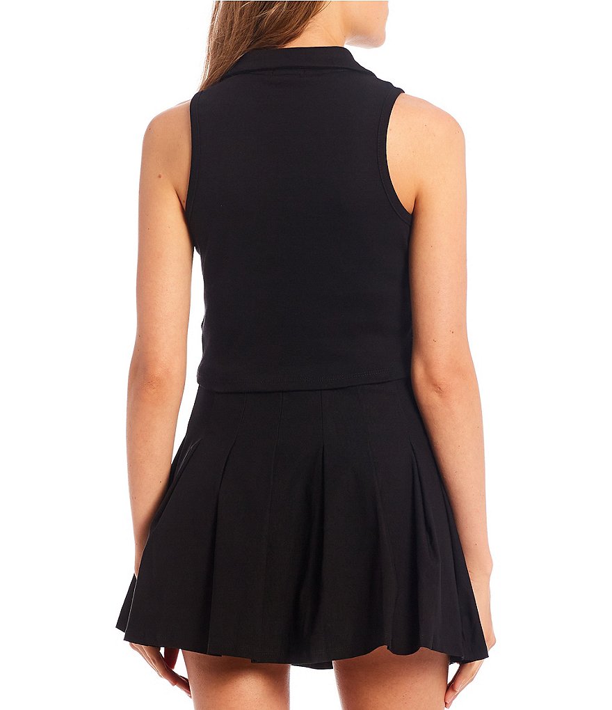 Originality Johnny Collar Sleeveless Top