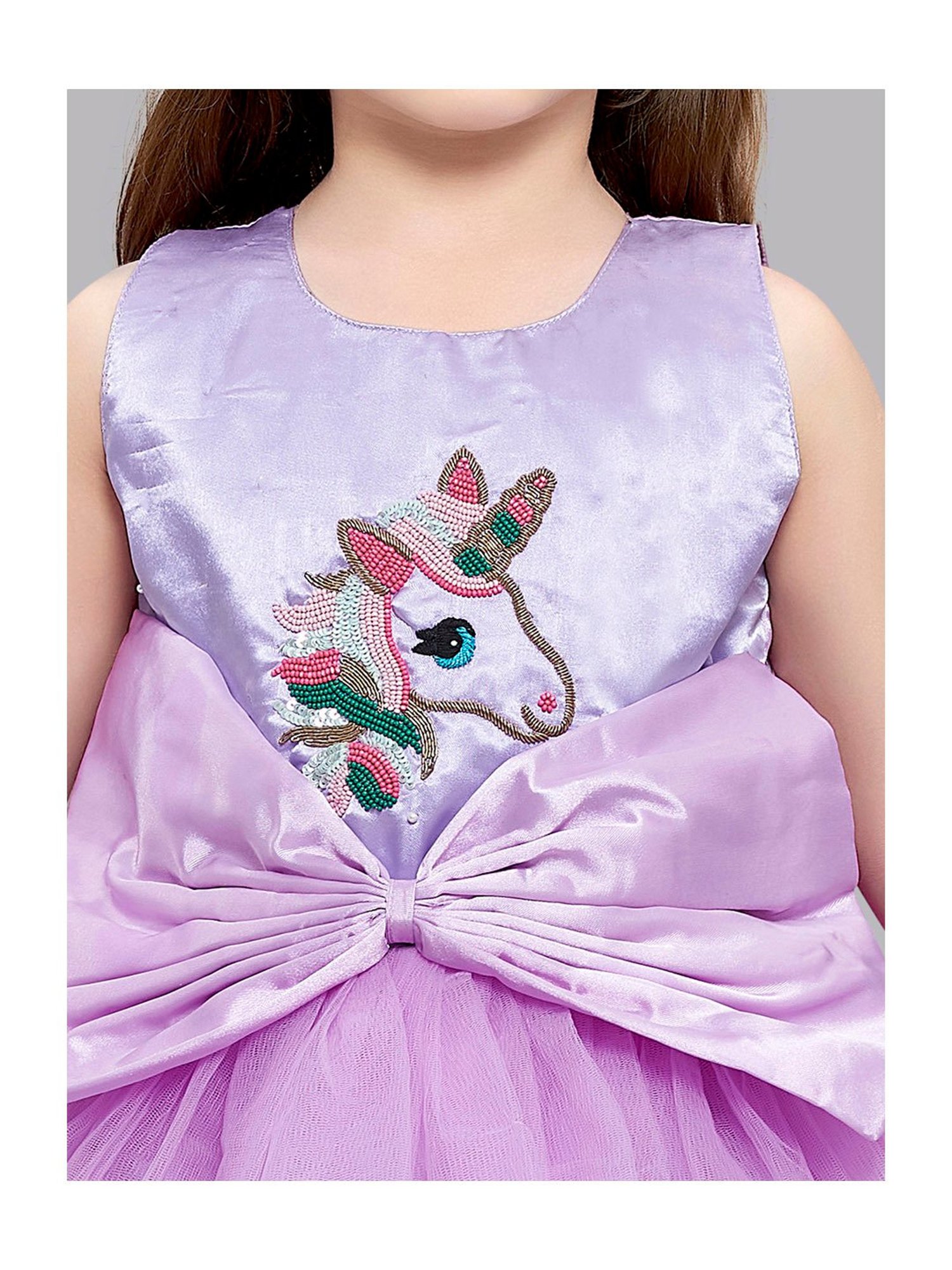 Pink Chick Kids Lavender Embellished Gown