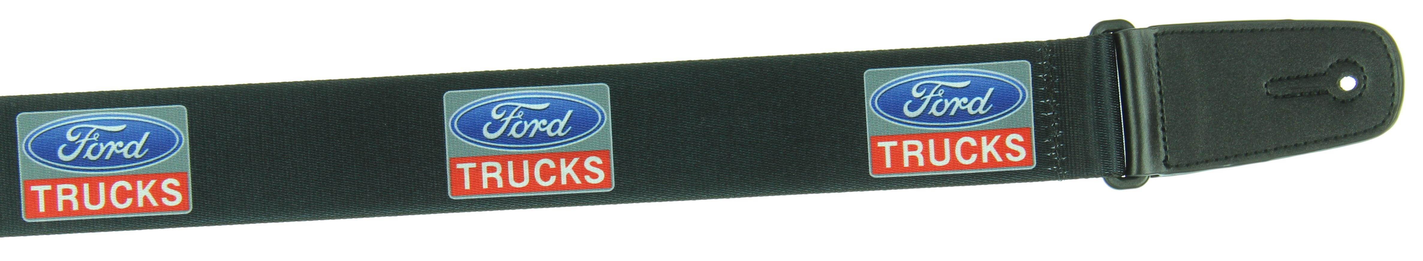 Ford Automotive Theme Nylon Guitar Strap - Trucks Logo Repeating Design