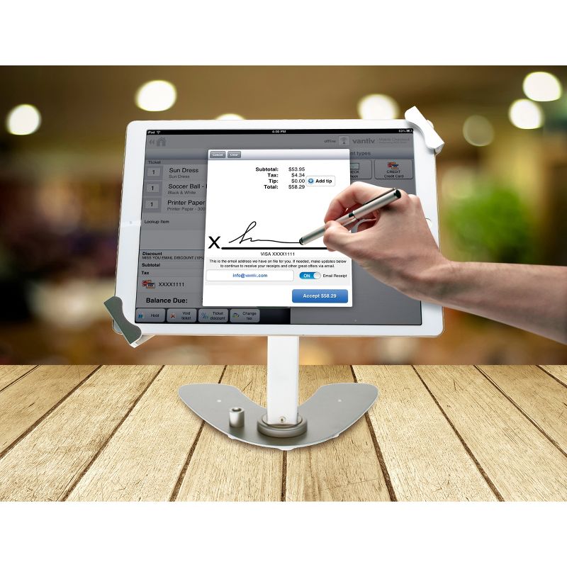 CTA Digital Universal Dual Security Kiosk with Locking Holder and Anti-Theft Cable for 7-13 Inch Tablets - Up to 13" Screen Support