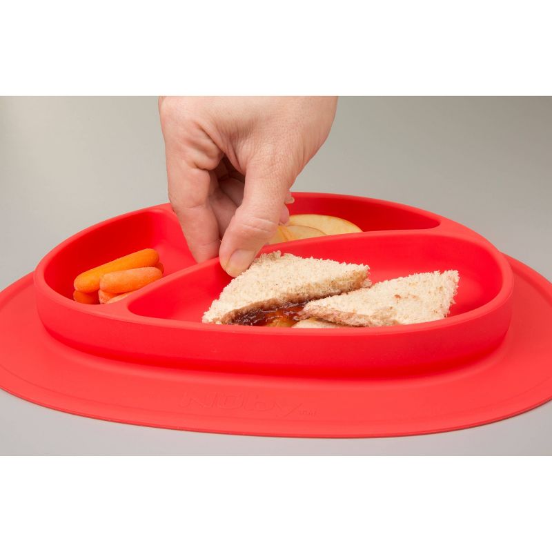 Nuby Oval Sectioned feeding mat   - Pink