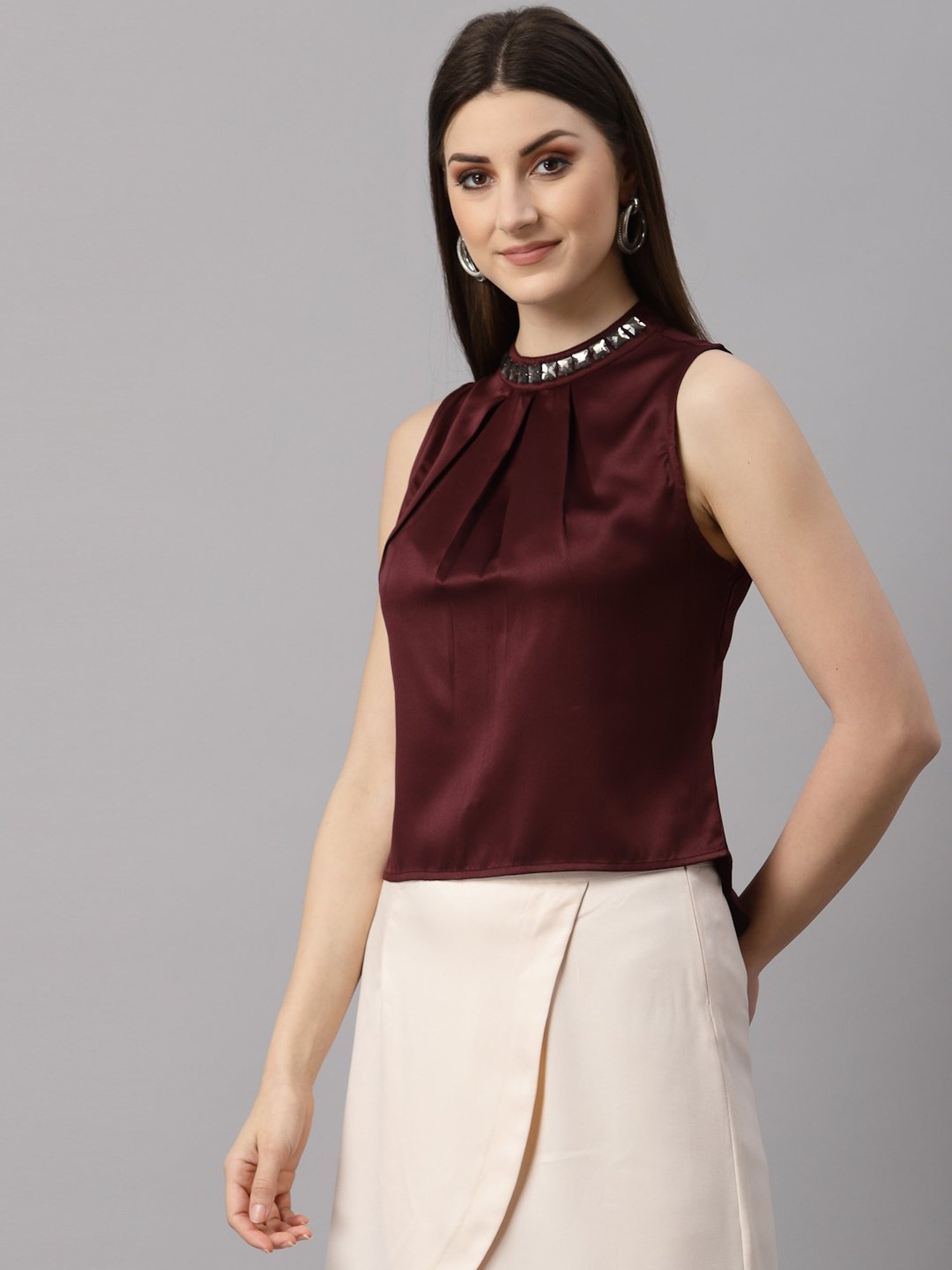 NEUDIS Burgundy High Low Top