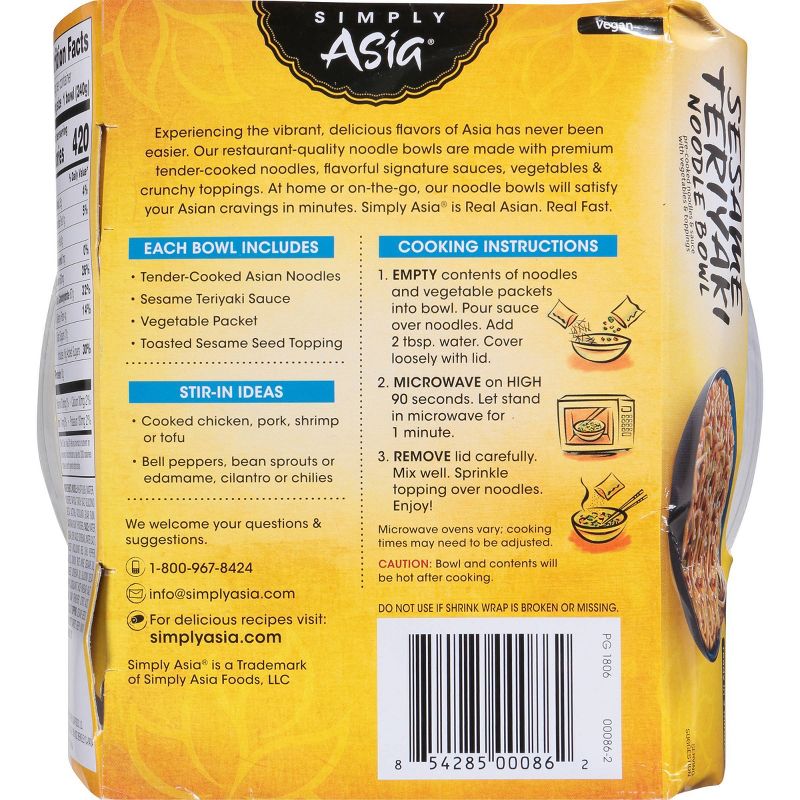 Simply Teriyaki Noodle Bowl 8.5oz