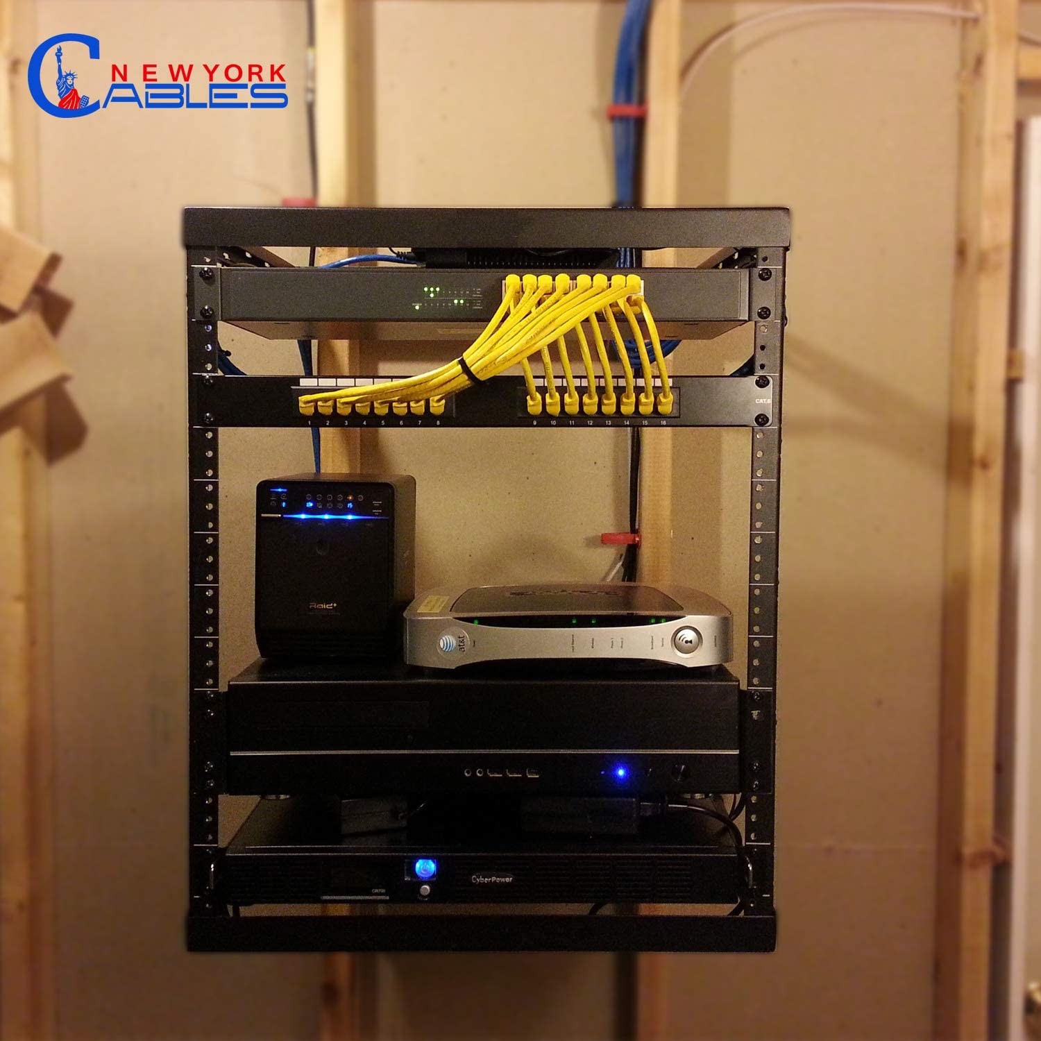 NewyorkCables Keystone Patch Panel 24 Port 1U Rackmount or Wall Mount UTP Unloaded Patch Panel Blank for Ethernet Cables - Multimedia Patch Panel