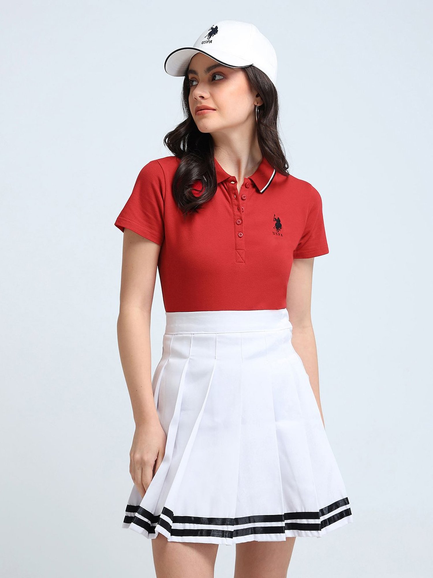 U.S. Polo Assn. Red Logo Print Polo T-Shirt