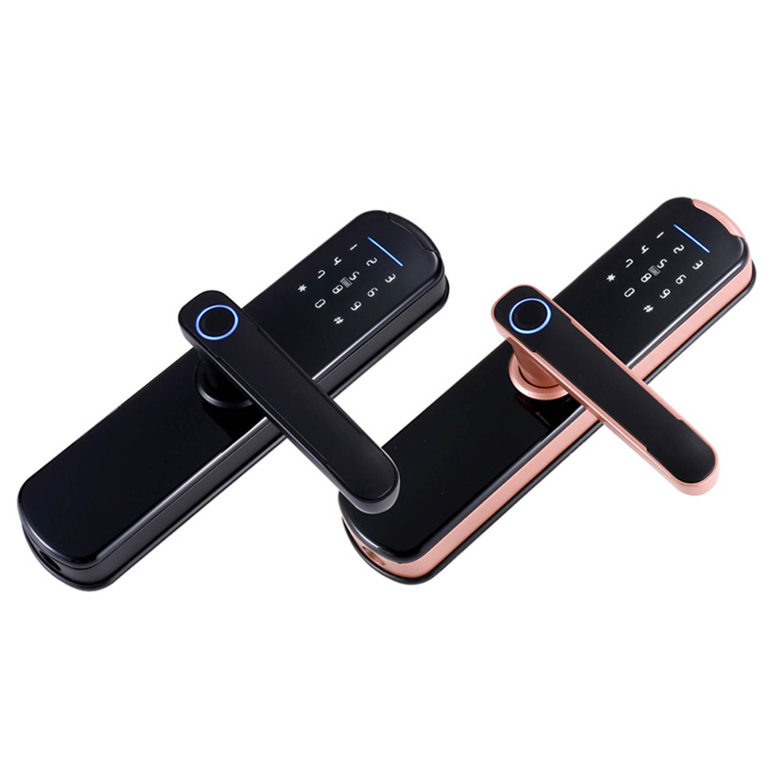 WAFU Tuya Fingerprint Lock Indoor Electronic Lock Smart Fingerprint Password Card Mechanical Key Touchscreen Keypad Door Lock for Home Hotel Office Door