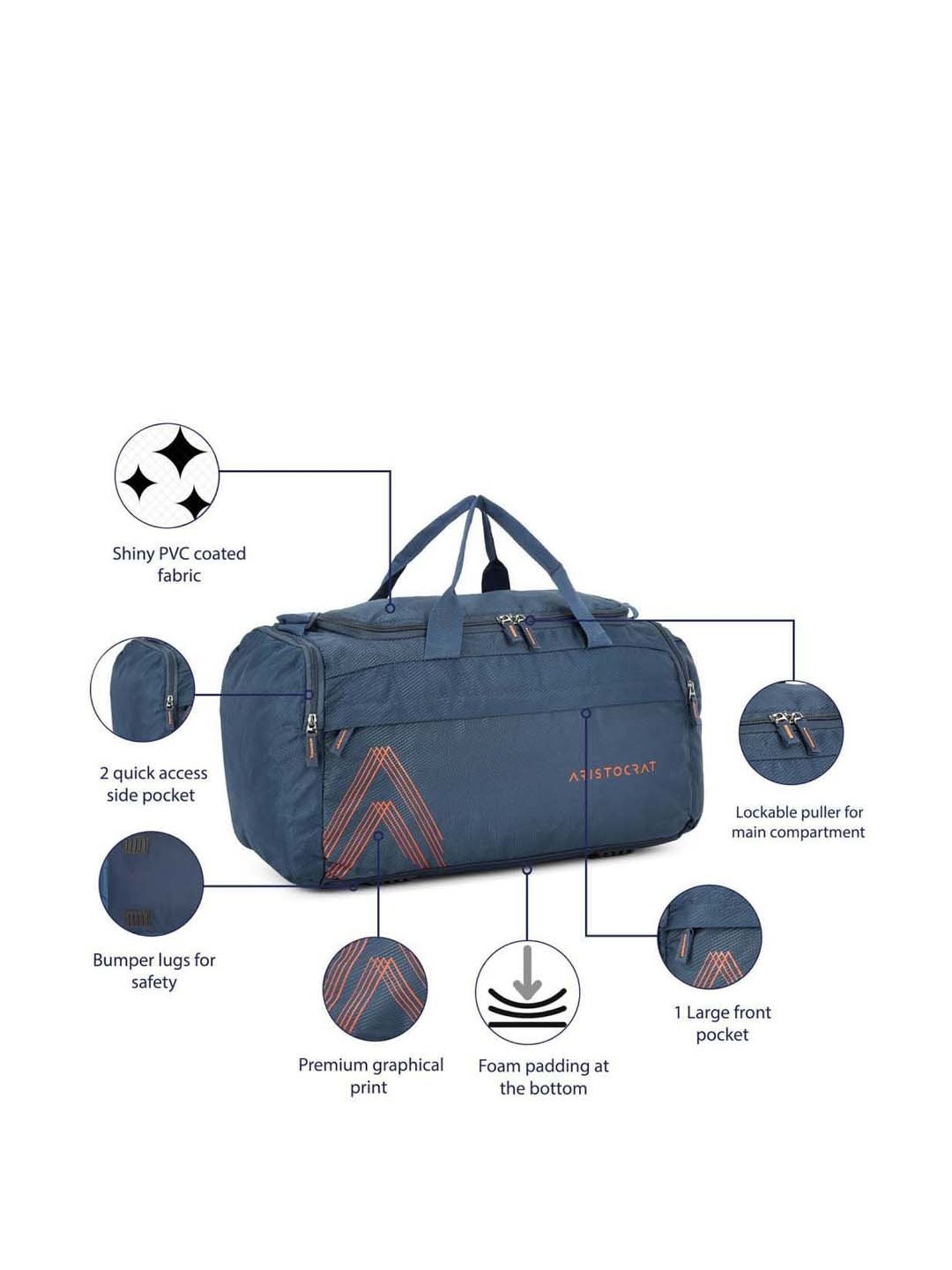 Aristocrat Tulip Blue Small Duffle Bag