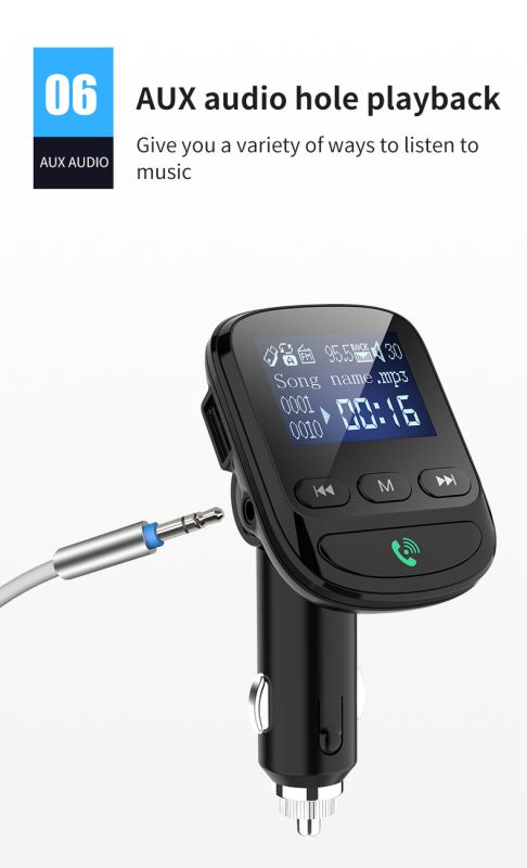 BT06Q Car Bluetooth Hands Free MP3 Player FM Transmitter Car Charger