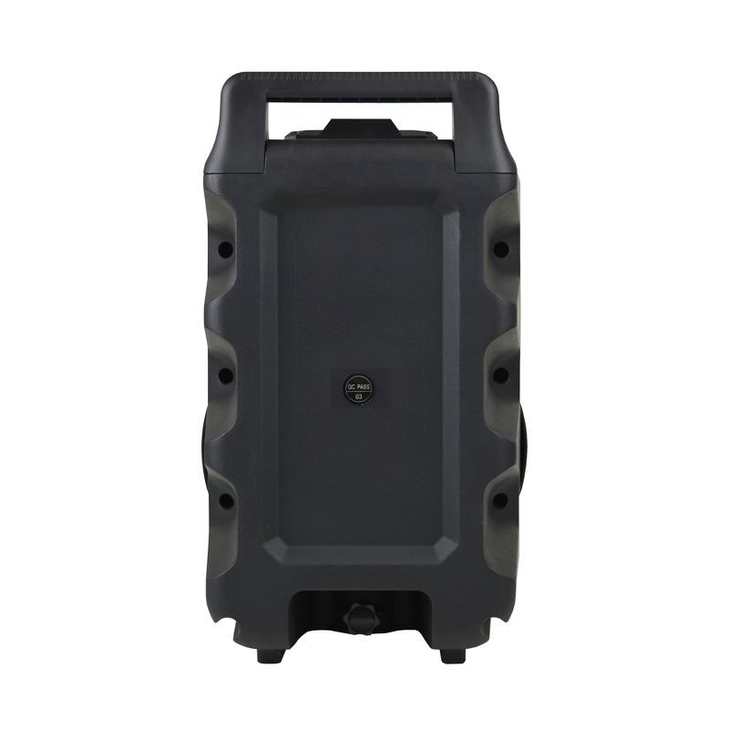 Studio Z STZP-1000 10 Inch 100 Watt MAX Portable Rechargeable Speaker Woofer Entertainment System with USB Music Stream and Handheld Wired Microphone