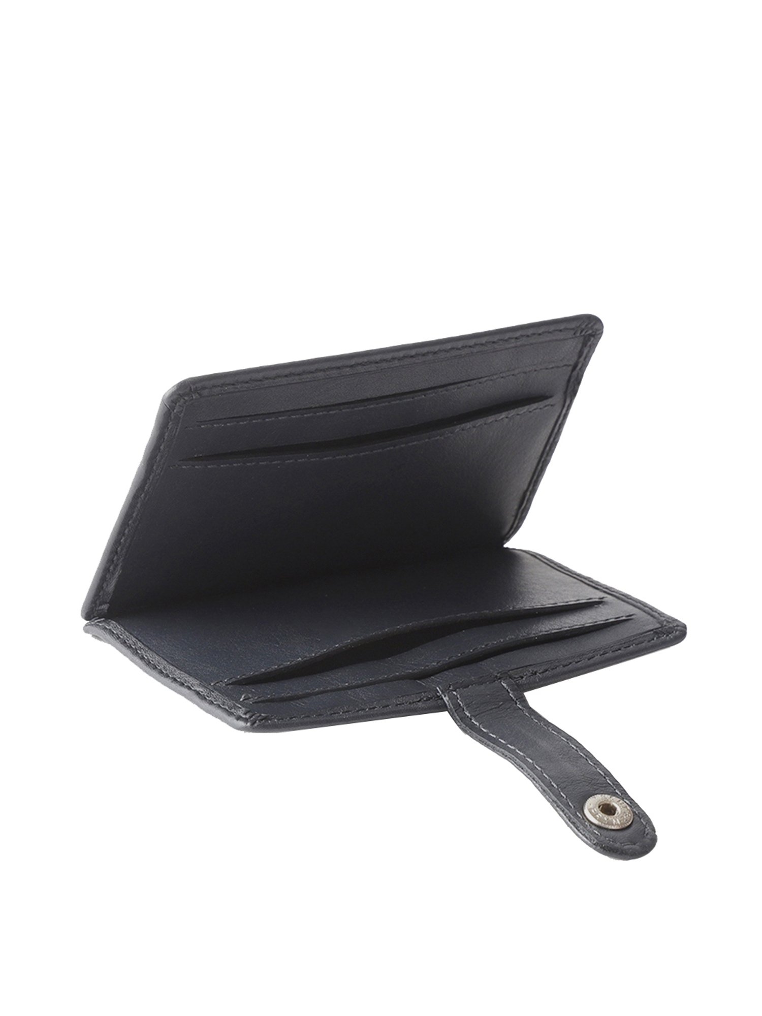 Brown Bear Black Casual Leather Rfid Card Holder for Men