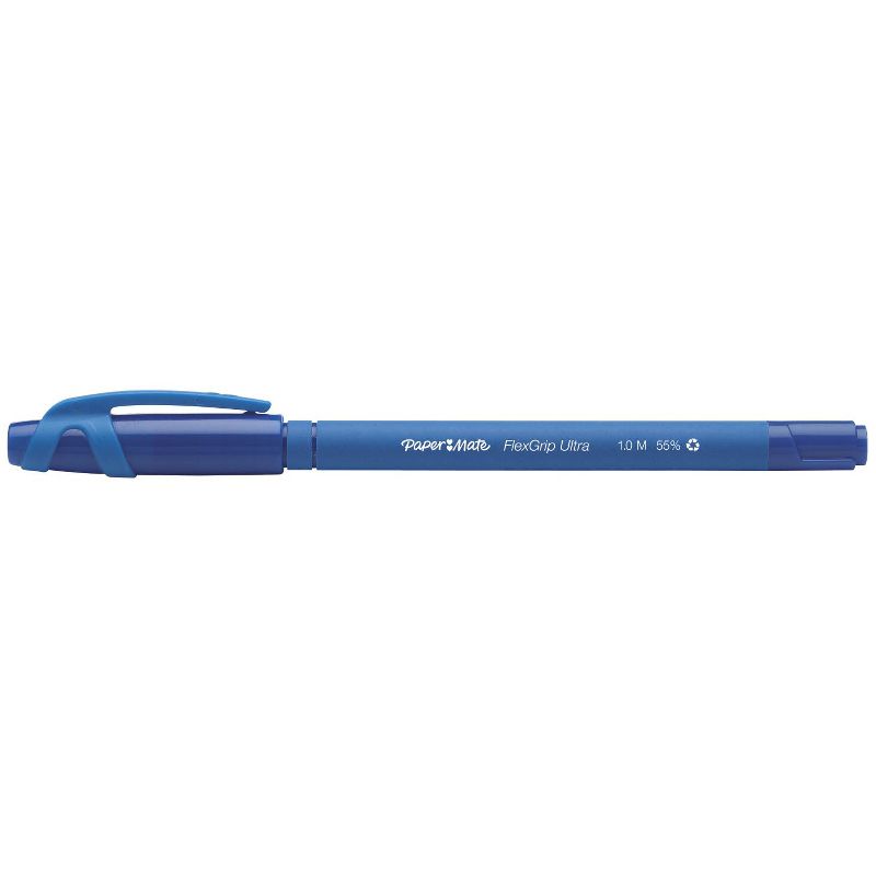 Paper Mate FlexGrip Medium Non-Retractable Ballpoint Pen, Medium, pk of 12